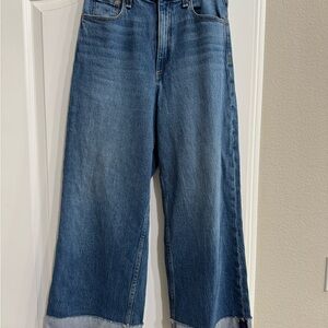 Rag & Bone Wide-Leg Cuffed Jeans